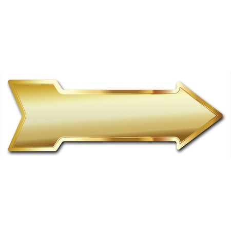 Gold Arrow Decal Funny Home Decor 24in Wide